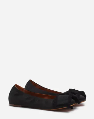 Ballerines à nœud en satin