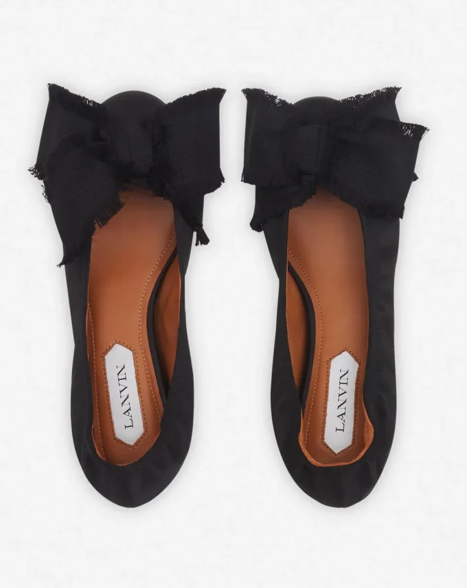 Ballerines à nœud en satin