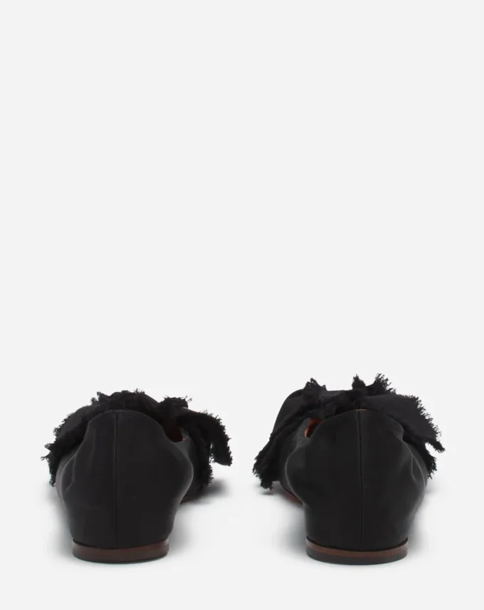 Ballerines à nœud en satin