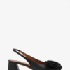 Ballerines à talons en cuir