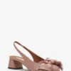 Ballerines à talons en cuir