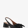 Ballerines à talons en cuir