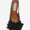 Ballerines à talons en cuir