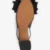 Ballerines à talons en cuir