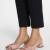 Ballerines à talons en cuir