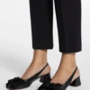 Ballerines à talons en cuir