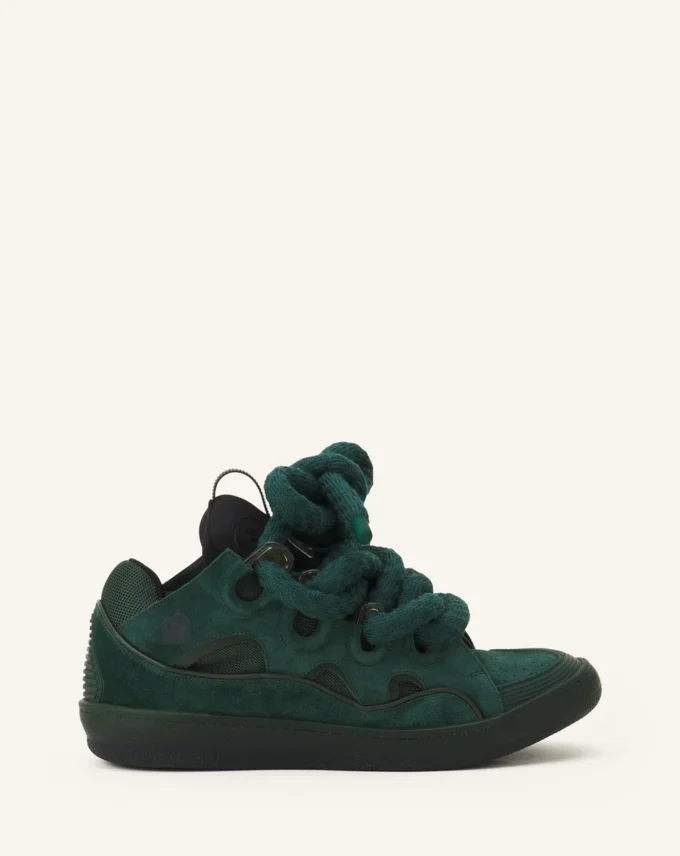 Baskets Curb en cuir avec lacets serpent