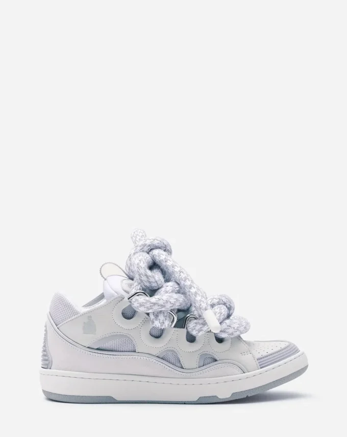 Baskets Curb en cuir avec lacets serpent