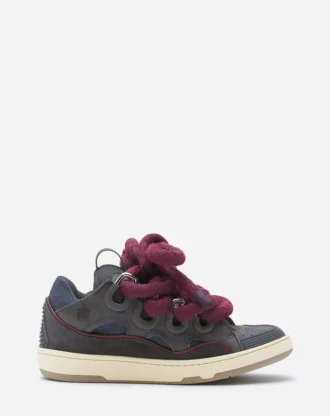 Baskets Curb en cuir avec lacets serpent
