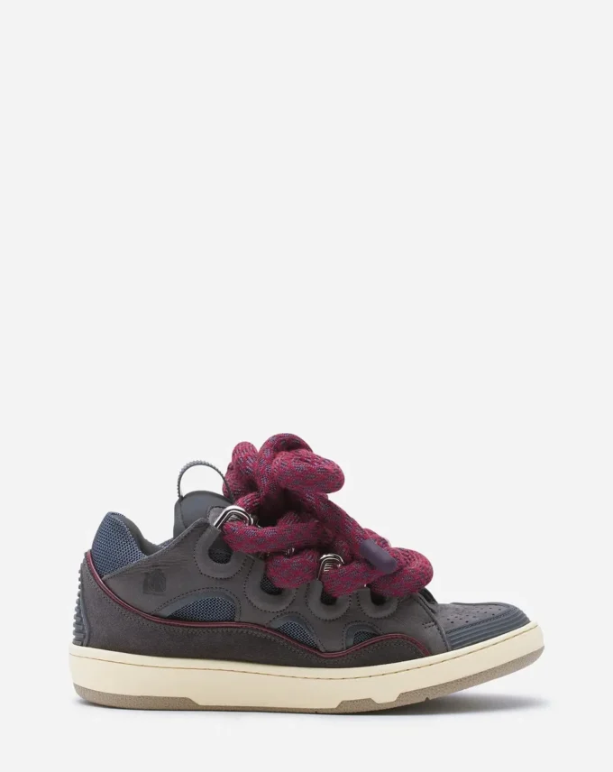 Baskets Curb en cuir avec lacets serpent