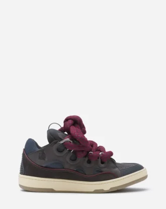 Baskets Curb en cuir avec lacets serpent