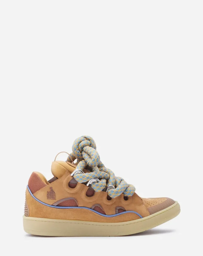 Baskets Curb en cuir avec lacets serpent