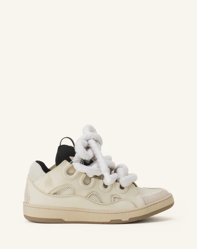 Baskets Curb en cuir avec lacets serpent