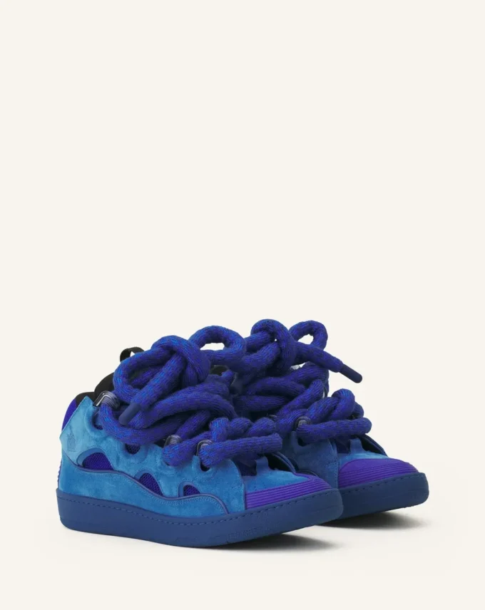 Baskets Curb en cuir avec lacets serpent