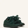 Baskets Curb en cuir avec lacets serpent