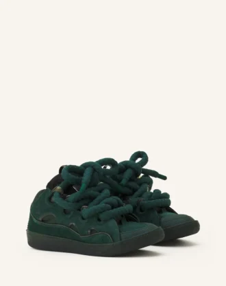 Baskets Curb en cuir avec lacets serpent