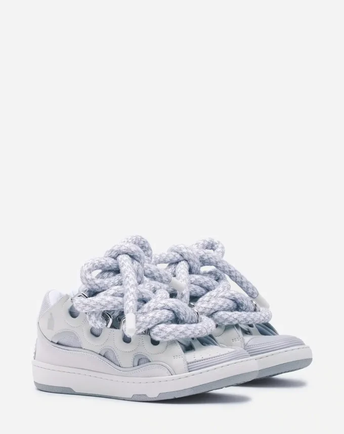 Baskets Curb en cuir avec lacets serpent