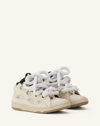 Baskets Curb en cuir avec lacets serpent