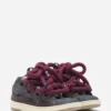 Baskets Curb en cuir avec lacets serpent