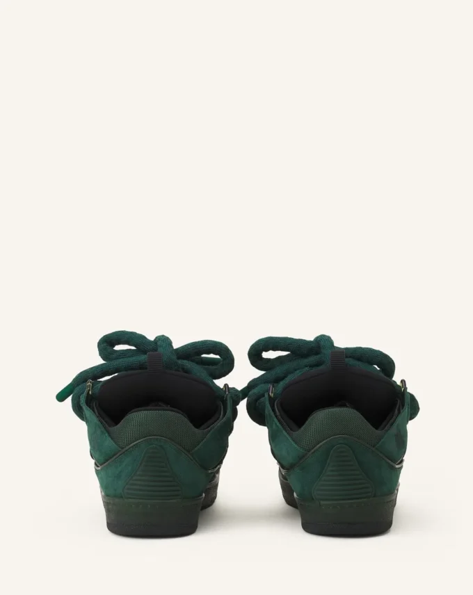 Baskets Curb en cuir avec lacets serpent
