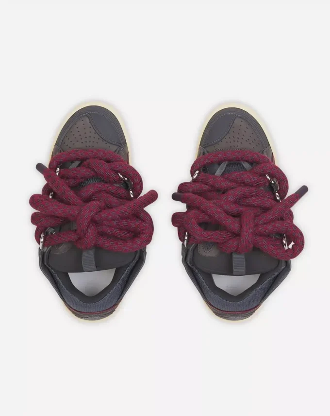 Baskets Curb en cuir avec lacets serpent