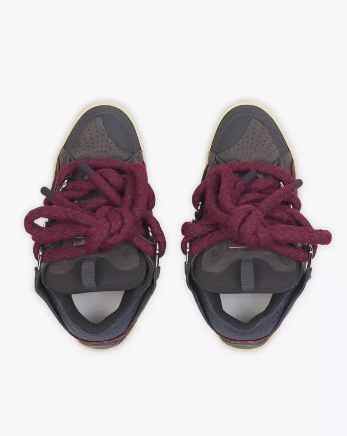 Baskets Curb en cuir avec lacets serpent