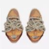 Baskets Curb en cuir avec lacets serpent