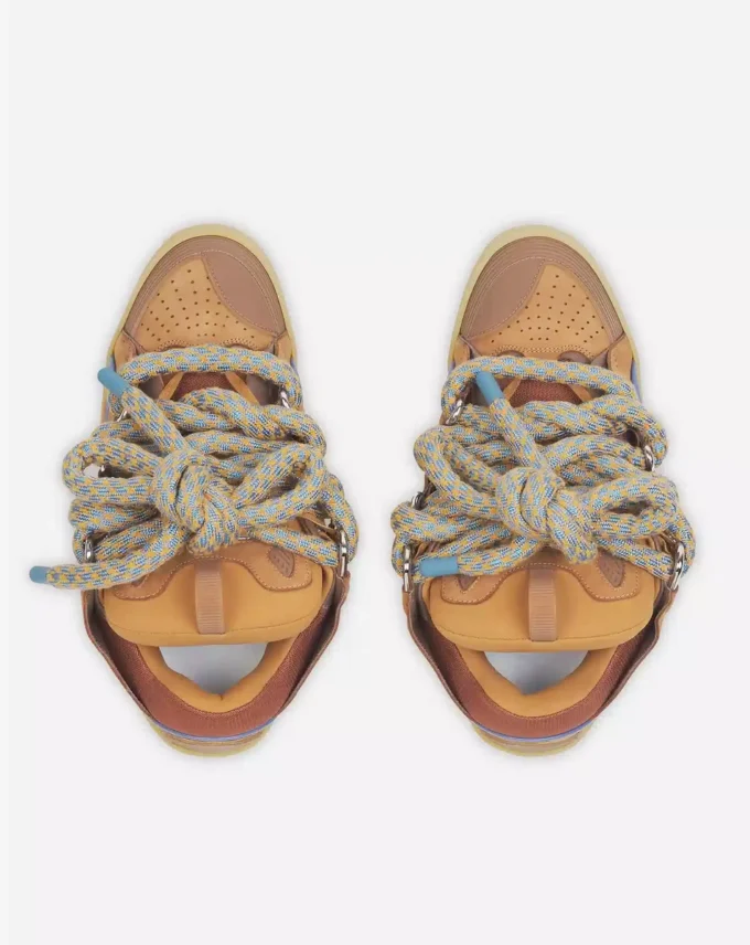 Baskets Curb en cuir avec lacets serpent