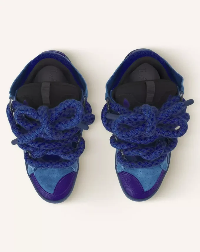 Baskets Curb en cuir avec lacets serpent