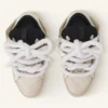 Baskets Curb en cuir avec lacets serpent