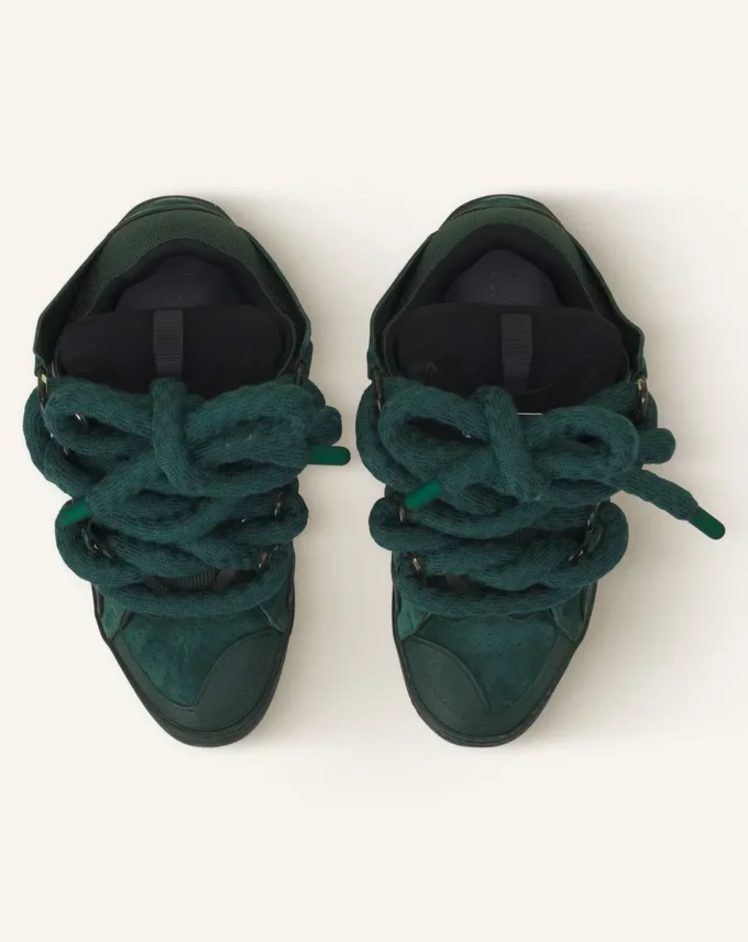 Baskets Curb en cuir avec lacets serpent