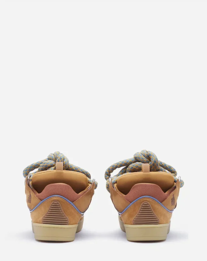 Baskets Curb en cuir avec lacets serpent