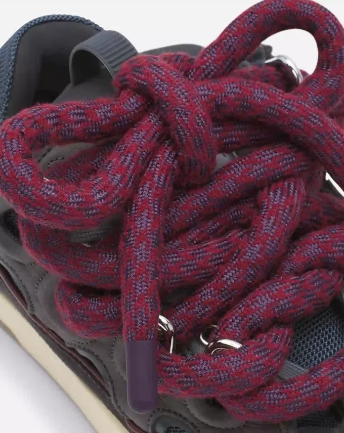 Baskets Curb en cuir avec lacets serpent