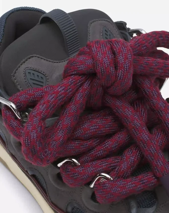 Baskets Curb en cuir avec lacets serpent