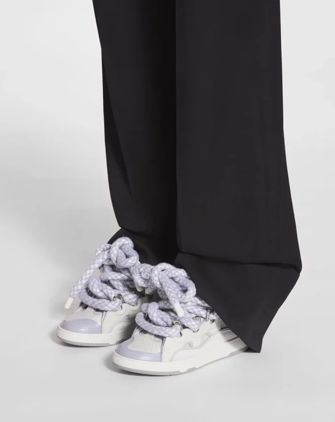 Baskets Curb en cuir avec lacets serpent