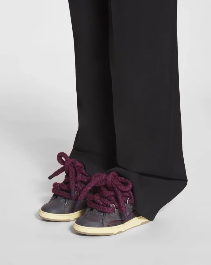 Baskets Curb en cuir avec lacets serpent
