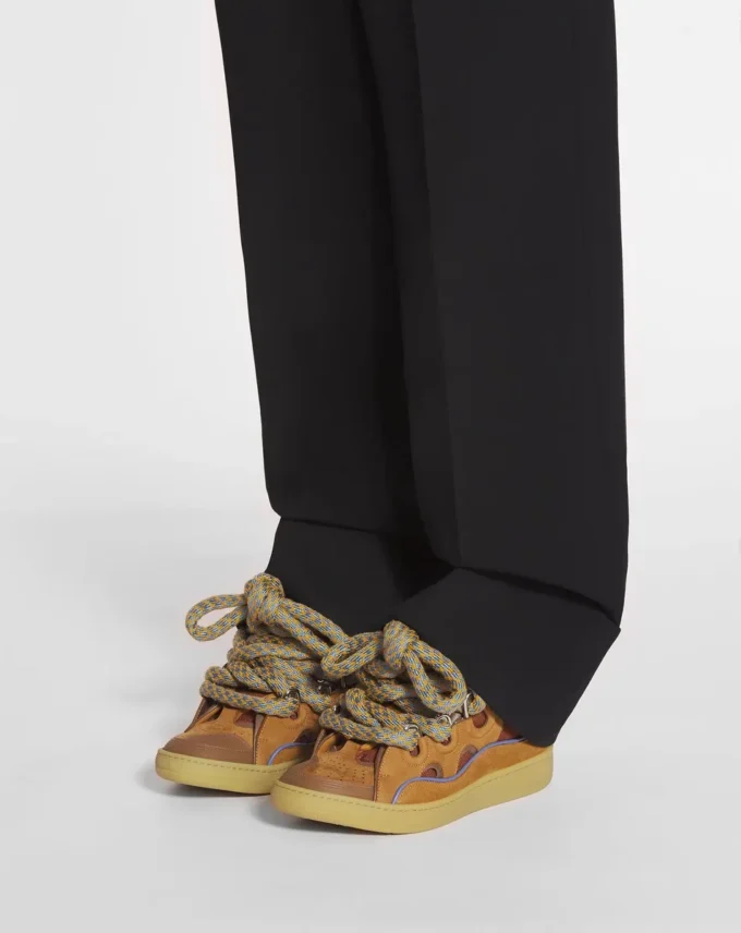 Baskets Curb en cuir avec lacets serpent