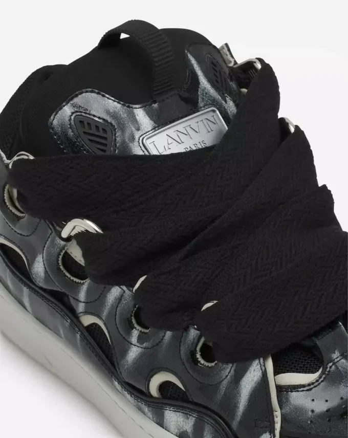 Baskets en cuir Curb avec paillettes