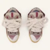 Baskets en daim avec lacets en maille