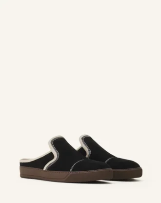 Baskets mules en daim Dbb1
