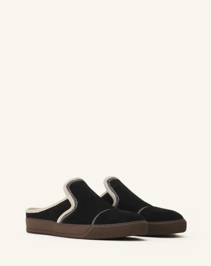 Baskets mules en daim Dbb1