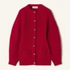 Cardigan côtelé en laine