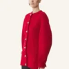 Cardigan côtelé en laine