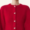 Cardigan côtelé en laine