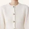 Cardigan côtelé en laine