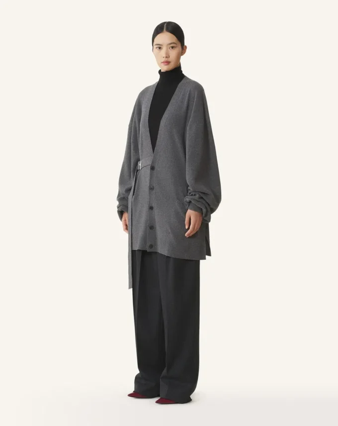 Cardigan oversize en laine et cachemire