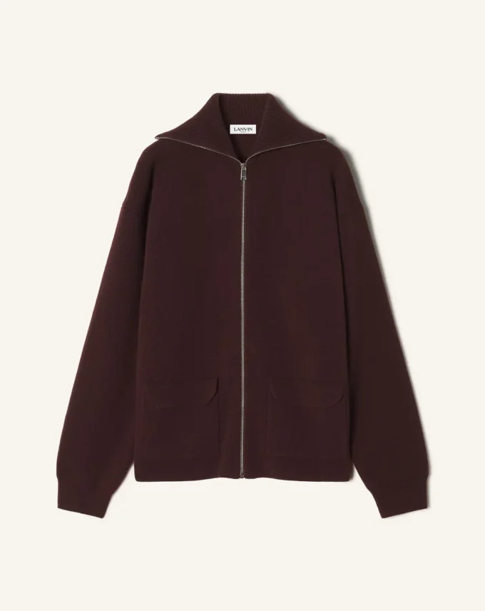 Cardigan zippé en cachemire