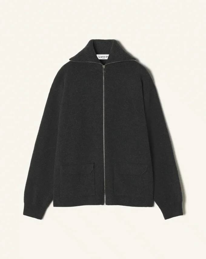 Cardigan zippé en cachemire