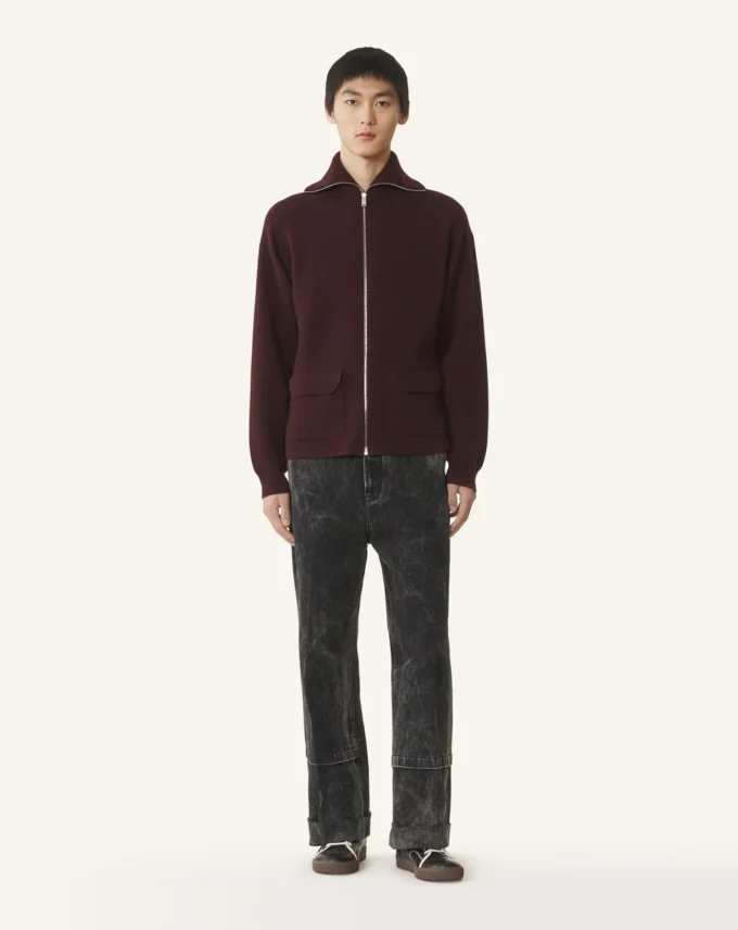 Cardigan zippé en cachemire