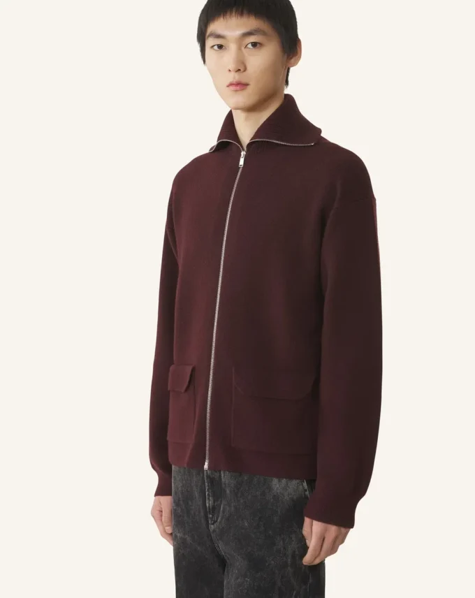 Cardigan zippé en cachemire